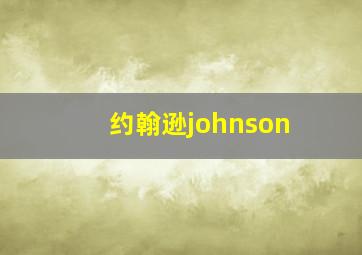 约翰逊johnson