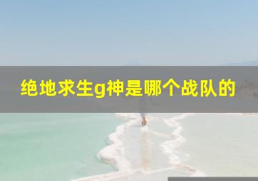 绝地求生g神是哪个战队的