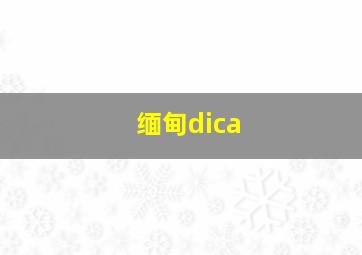 缅甸dica