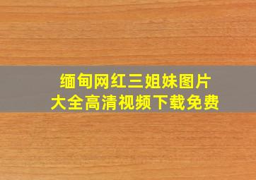 缅甸网红三姐妹图片大全高清视频下载免费