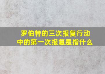 罗伯特的三次报复行动中的第一次报复是指什么