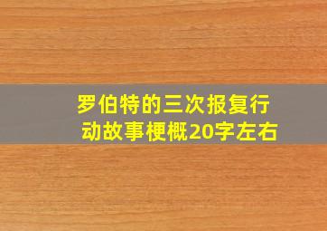 罗伯特的三次报复行动故事梗概20字左右