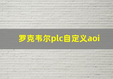 罗克韦尔plc自定义aoi