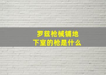 罗兹枪械铺地下室的枪是什么