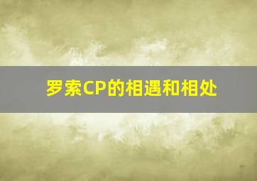 罗索CP的相遇和相处