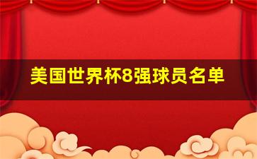 美国世界杯8强球员名单