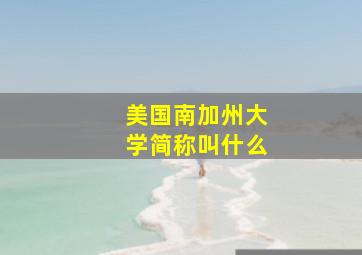 美国南加州大学简称叫什么