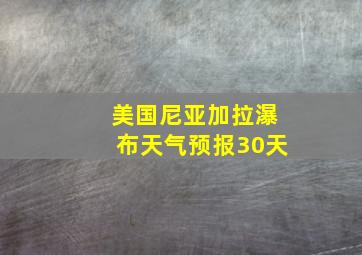 美国尼亚加拉瀑布天气预报30天