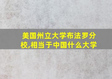 美国州立大学布法罗分校,相当于中国什么大学