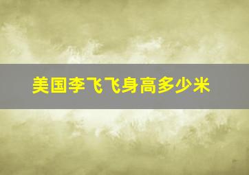 美国李飞飞身高多少米