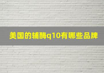 美国的辅酶q10有哪些品牌