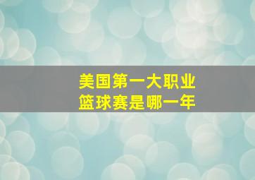 美国第一大职业篮球赛是哪一年