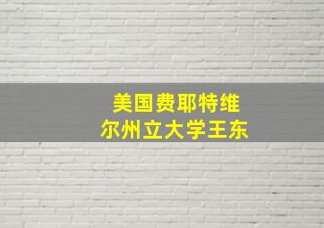 美国费耶特维尔州立大学王东