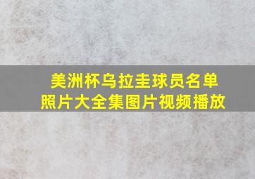 美洲杯乌拉圭球员名单照片大全集图片视频播放