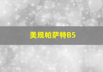 美规帕萨特B5