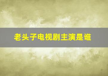 老头子电视剧主演是谁