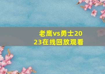 老鹰vs勇士2023在线回放观看