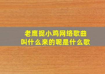 老鹰捉小鸡网络歌曲叫什么来的呢是什么歌