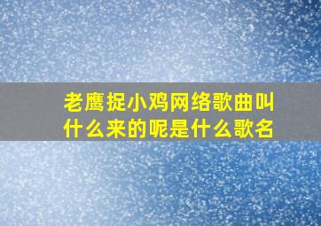 老鹰捉小鸡网络歌曲叫什么来的呢是什么歌名