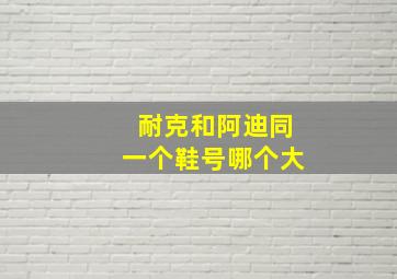 耐克和阿迪同一个鞋号哪个大