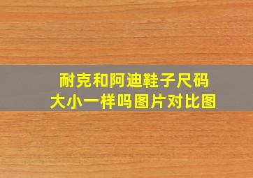 耐克和阿迪鞋子尺码大小一样吗图片对比图