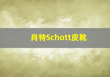 肖特Schott皮靴