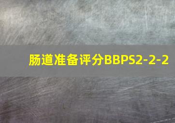 肠道准备评分BBPS2-2-2