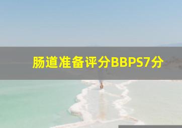 肠道准备评分BBPS7分