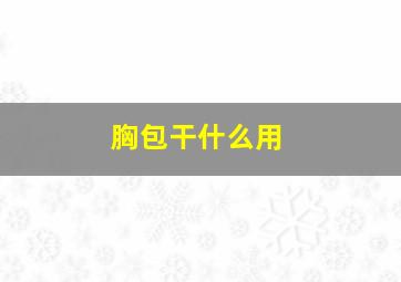 胸包干什么用