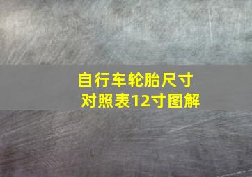 自行车轮胎尺寸对照表12寸图解