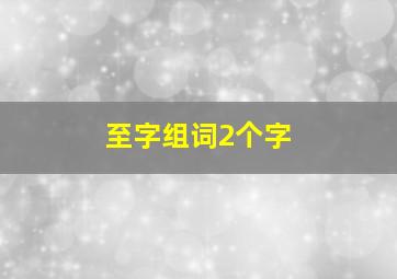 至字组词2个字