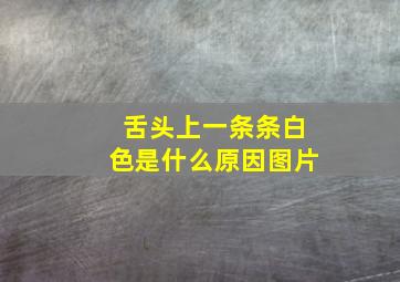 舌头上一条条白色是什么原因图片