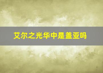 艾尔之光华中是盖亚吗