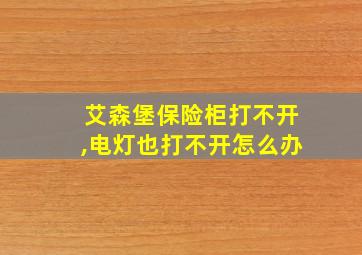 艾森堡保险柜打不开,电灯也打不开怎么办