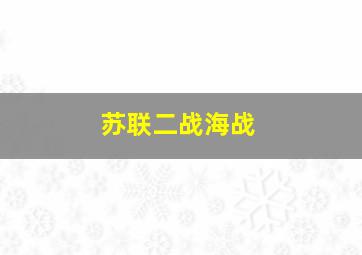 苏联二战海战