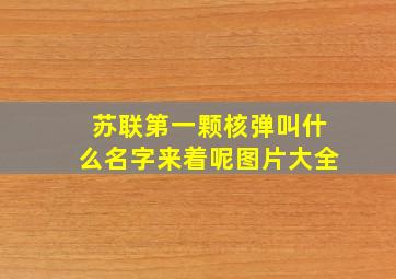 苏联第一颗核弹叫什么名字来着呢图片大全