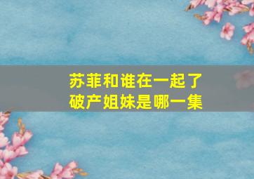 苏菲和谁在一起了破产姐妹是哪一集