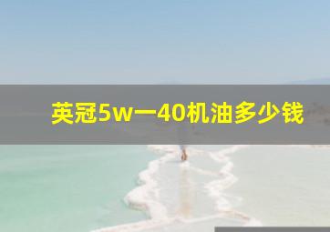 英冠5w一40机油多少钱