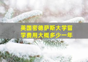 英国密德萨斯大学留学费用大概多少一年