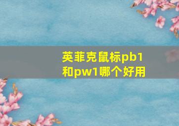 英菲克鼠标pb1和pw1哪个好用