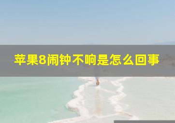 苹果8闹钟不响是怎么回事