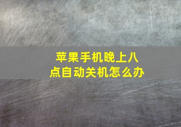 苹果手机晚上八点自动关机怎么办