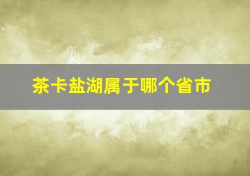 茶卡盐湖属于哪个省市