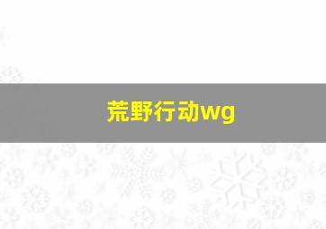 荒野行动wg