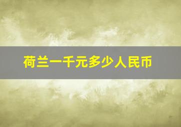 荷兰一千元多少人民币