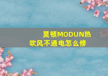 莫顿MODUN热吹风不通电怎么修