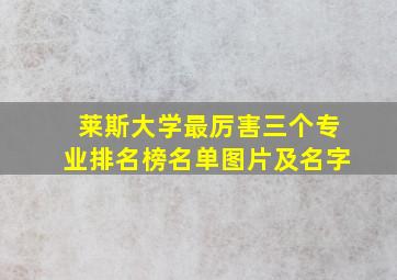 莱斯大学最厉害三个专业排名榜名单图片及名字