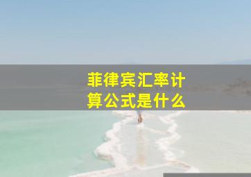 菲律宾汇率计算公式是什么