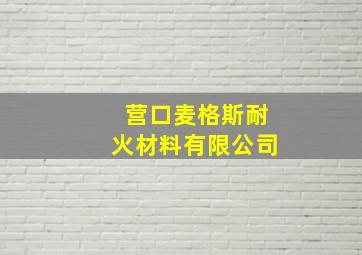 营口麦格斯耐火材料有限公司