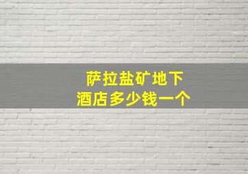 萨拉盐矿地下酒店多少钱一个